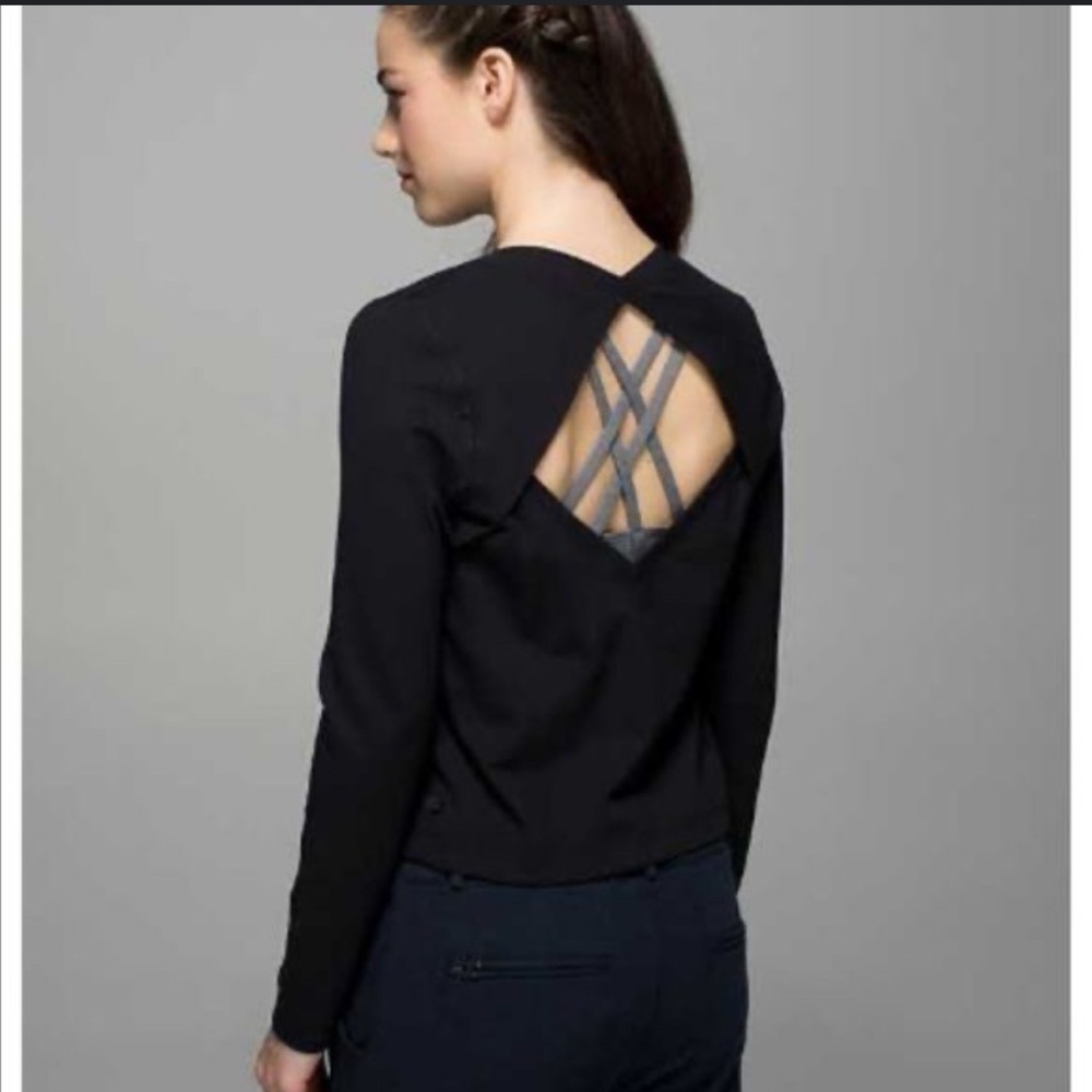 Lululemon Back Up Long Sleeve Heathered Slate Size 4